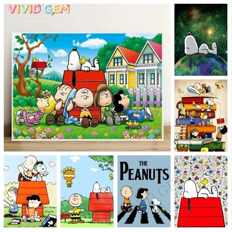 VIVID GEM 2026 New Cute Snoopy - Photo Mosaic Print ulasan dan harga