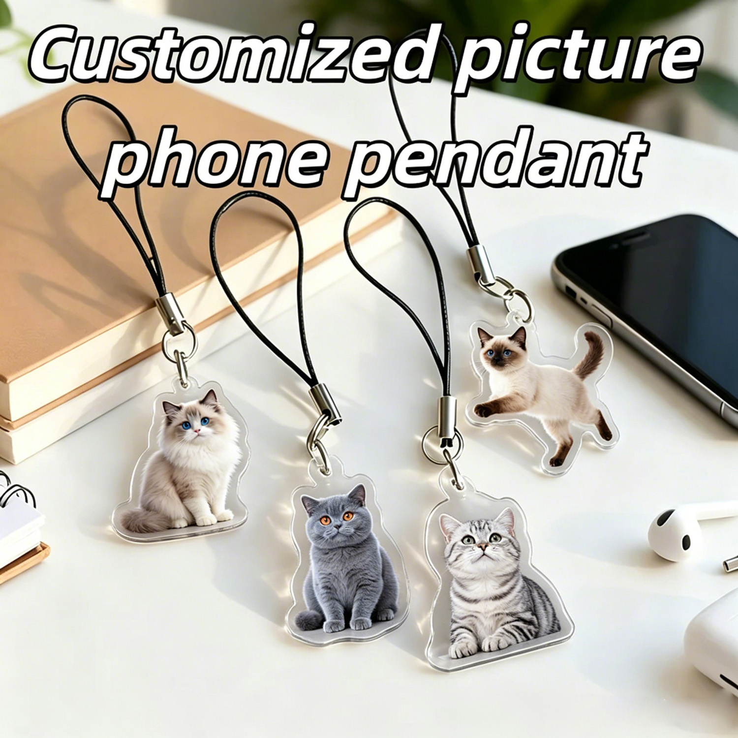 Custom Pet Portrait Phone Pend - Pet Portrait Custom ulasan dan harga
