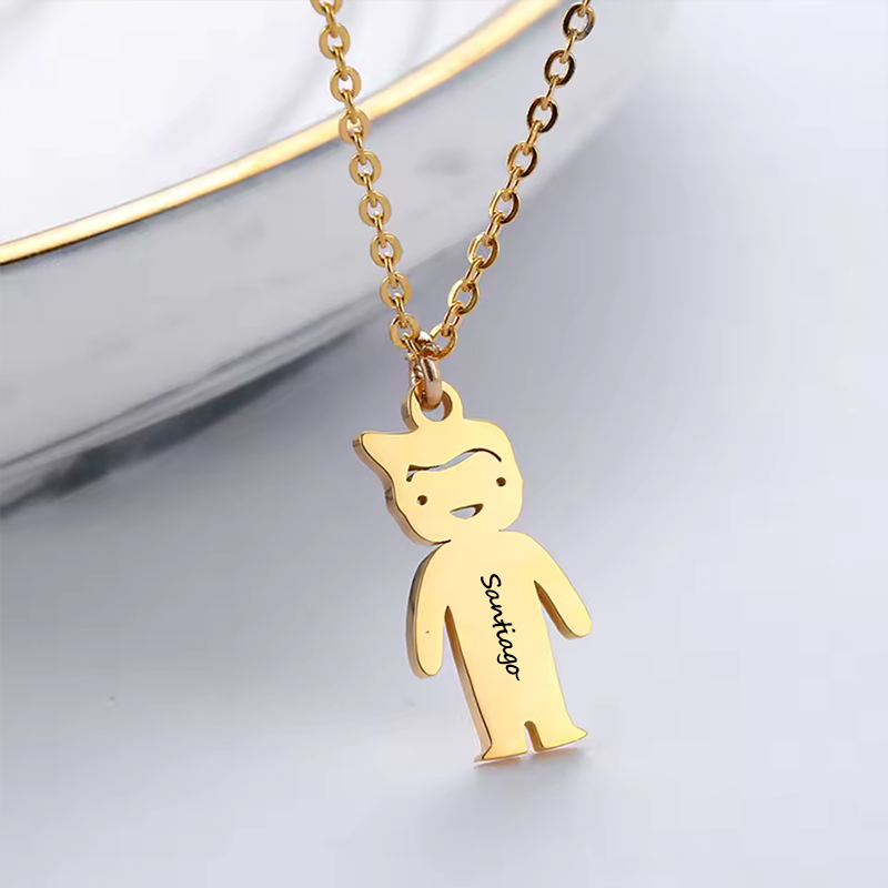 Custom Stainless Steel Family  - Birth Flower Necklace ulasan dan harga